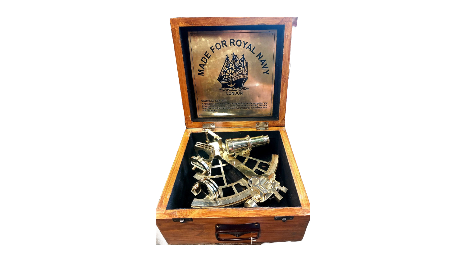 Shipwreck Trading Vintage Naval Brass Sexton with Storage Box - Large