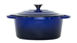Healthy Choice Enamled Cast Iron Casserole Pot with Lid 26cm - Blue