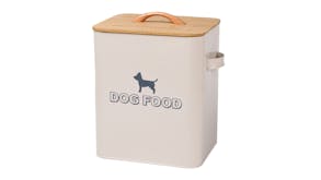 Rockingham Metal Pet Food Storage Bin with Bamboo Lid - Dog Food (Large)