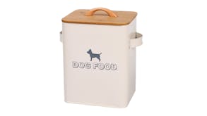 Rockingham Metal Pet Food Storage Bin with Bamboo Lid - Dog Food (Small)
