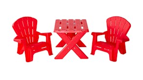 Hacienda Children's Plastic Outdoor Furniture Set 3pcs. - Red