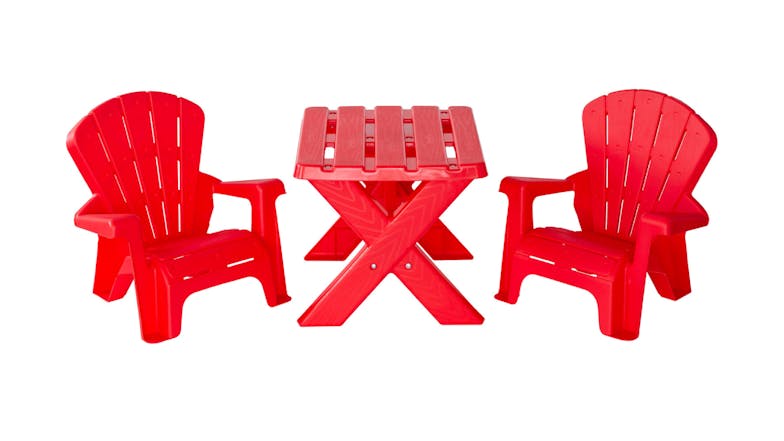 Hacienda Children's Plastic Outdoor Furniture Set 3pcs. - Red