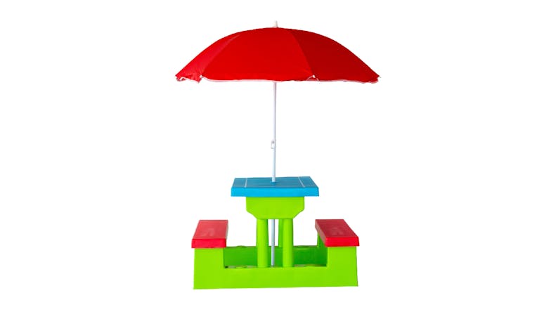 Hacienda Children's Outdoor Picnic Table & Umbrella 67 x 49 x 135cm