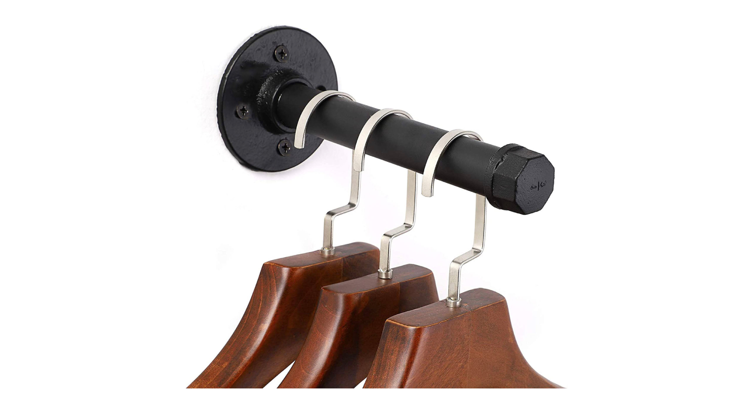 Kmall Industrial Pipe Wall Mounted Clothes Peg 17cm 2pcs. - Matte Black