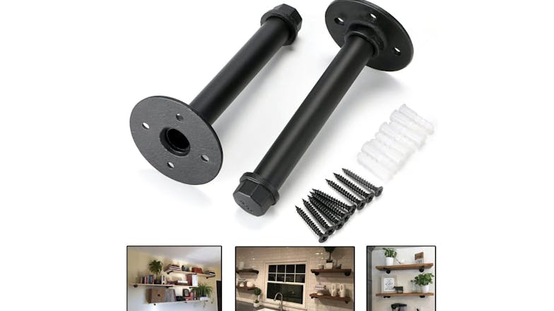 Kmall Industrial Pipe Wall Mounted Clothes Peg 17cm 2pcs. - Matte Black