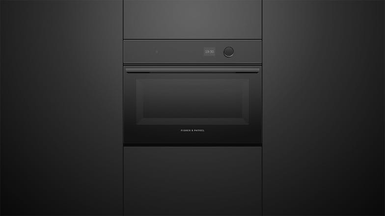 Fisher & Paykel 38L 19 Function Combination Built-In Microwave Oven - Black Glass (Series 7/OM60NMLB1)