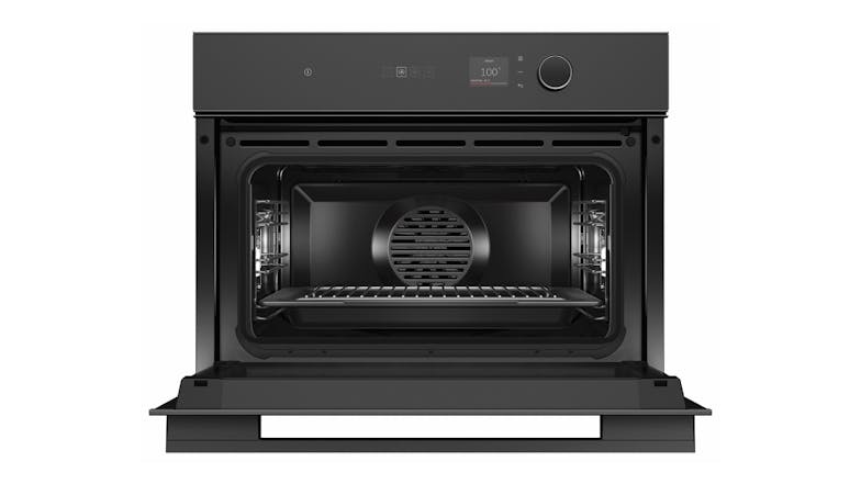 Fisher & Paykel 60cm 18 Function Built-In Compact Steam Oven - Black Glass (Series 7/OS60NMLB1)