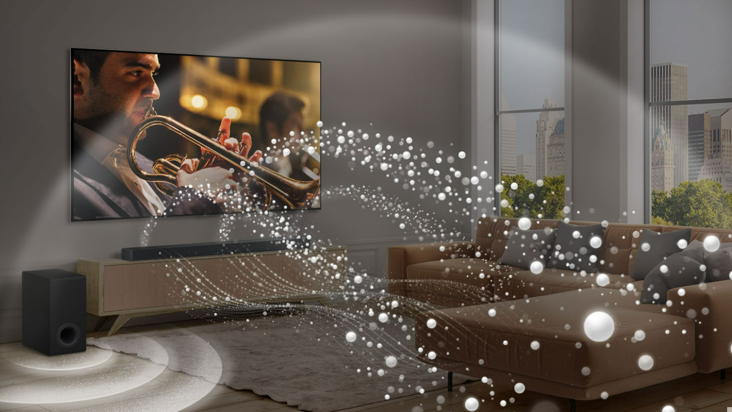 LG 3.1.1 Channel Soundbar with Subwoofer - Wireless - Q-Series - Black (S70TY)