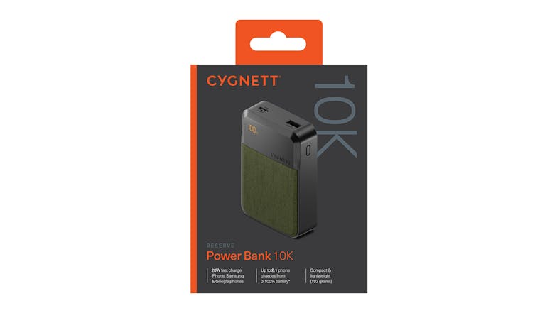 Cygnett ChargeUp Reserve (3rd Gen) 10,000mAh Power Bank - Green