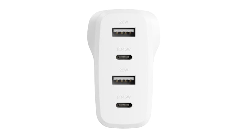 Cygnett PowerPlus 45W 4 Port Wall Charger - White (CY4769PDWCH)