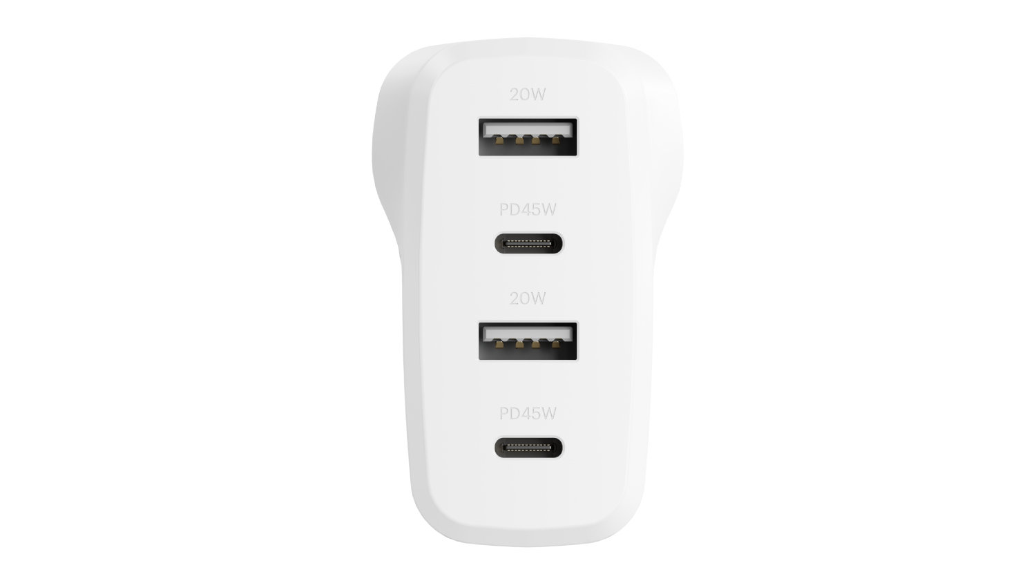 Cygnett PowerPlus 45W 4 Port Wall Charger - White (CY4769PDWCH)