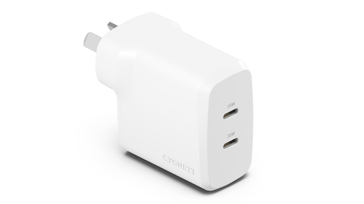 Cygnett PowerPlus 35W 2 Port Wall Charger - White (CY4774PDWCH)