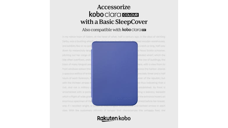 Kobo SleepCover Case for Kobo Clara 6" eReader - Cobalt Blue (N365-AC-BL-O-PU)