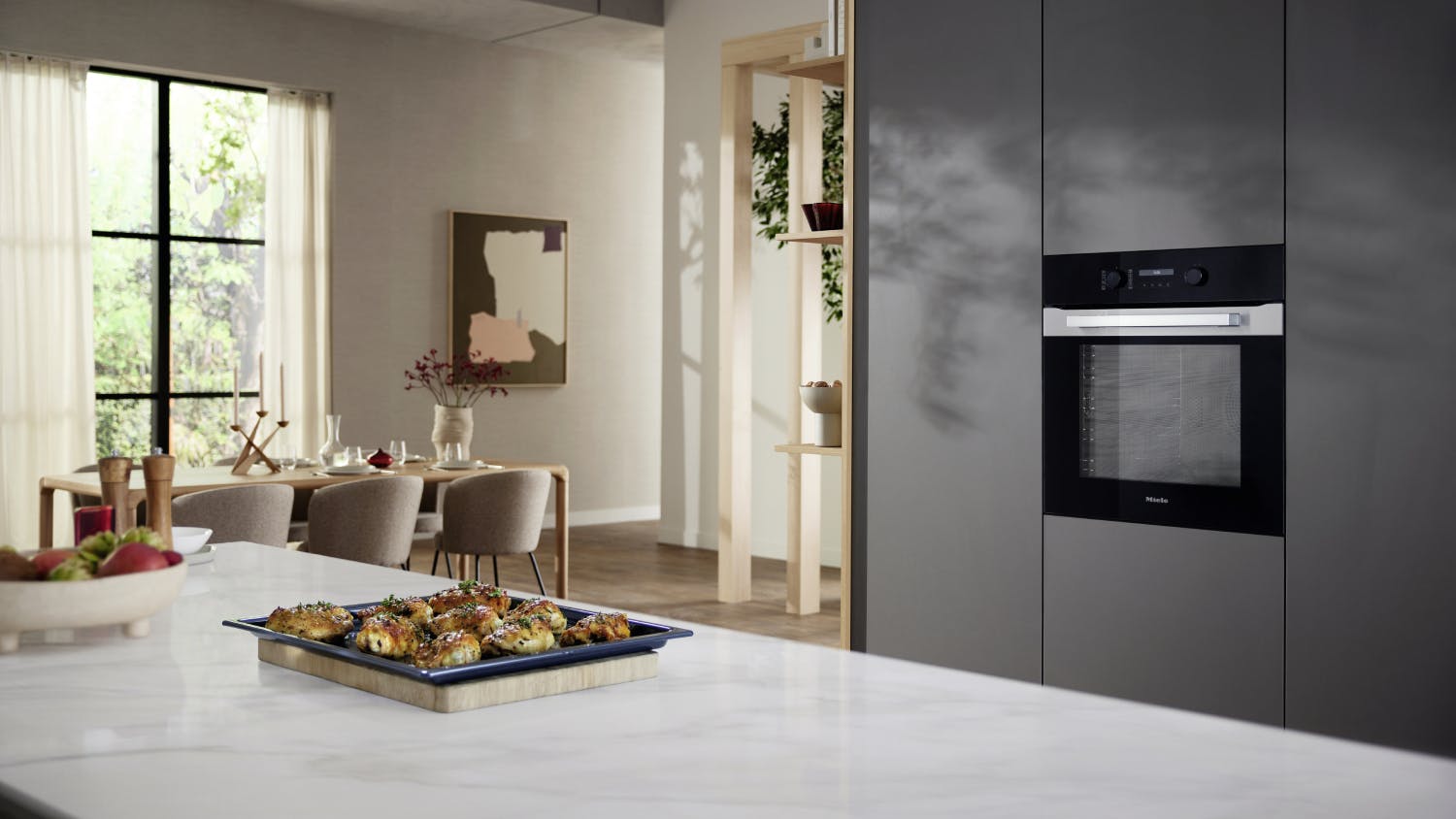 Miele 60cm 9 Function Built-In Oven - Clean Steel (H 2861 B/12174510)