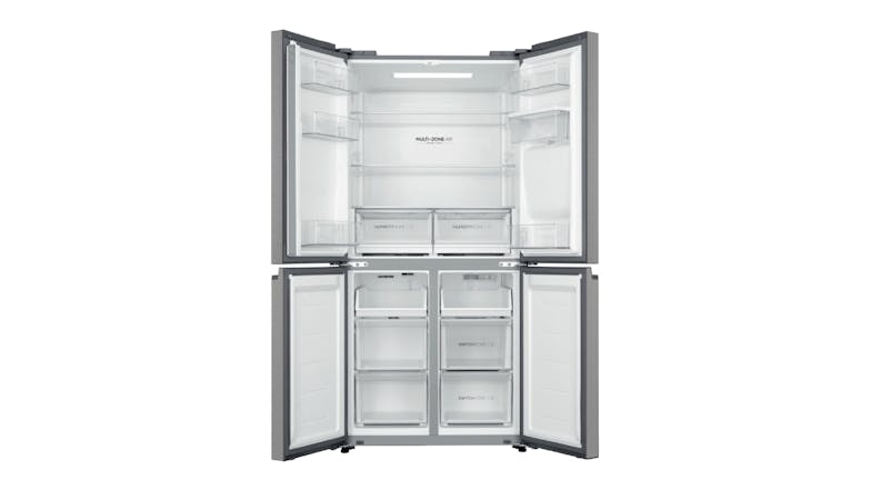 Haier 508L Quad Door Fridge Freezer with Water Dispenser - Satina (HRF580YHS)