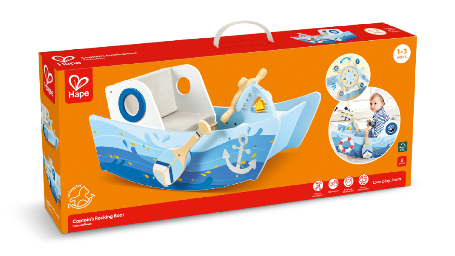 Hape Captain's Interactive Rocking Boat