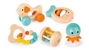Hape Wooden Multi-Stage Sensory Toy Set 5pcs