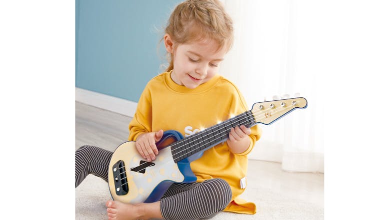 Hape Rock 'n' Roll Learning Ukelele with Light-Up Guide - Blue