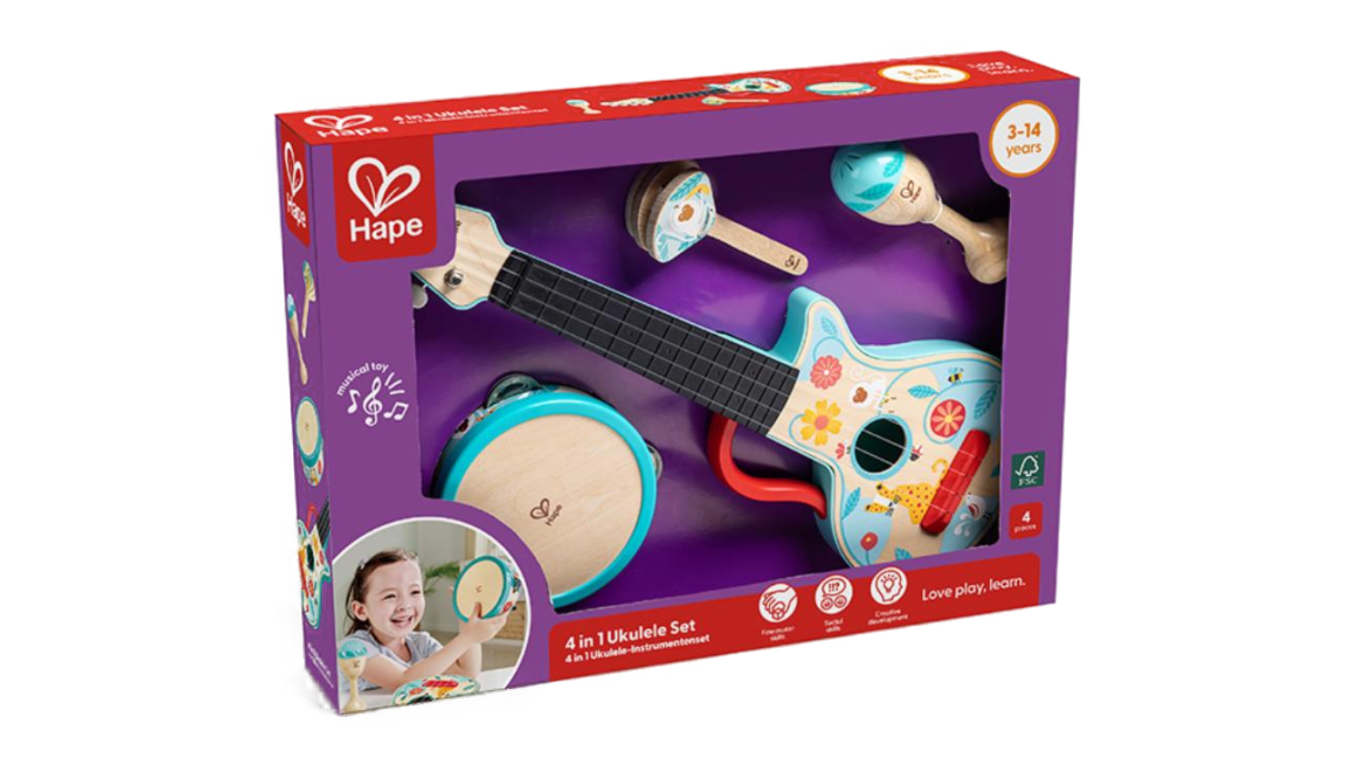 Hape 4-in-1 Percussion Set