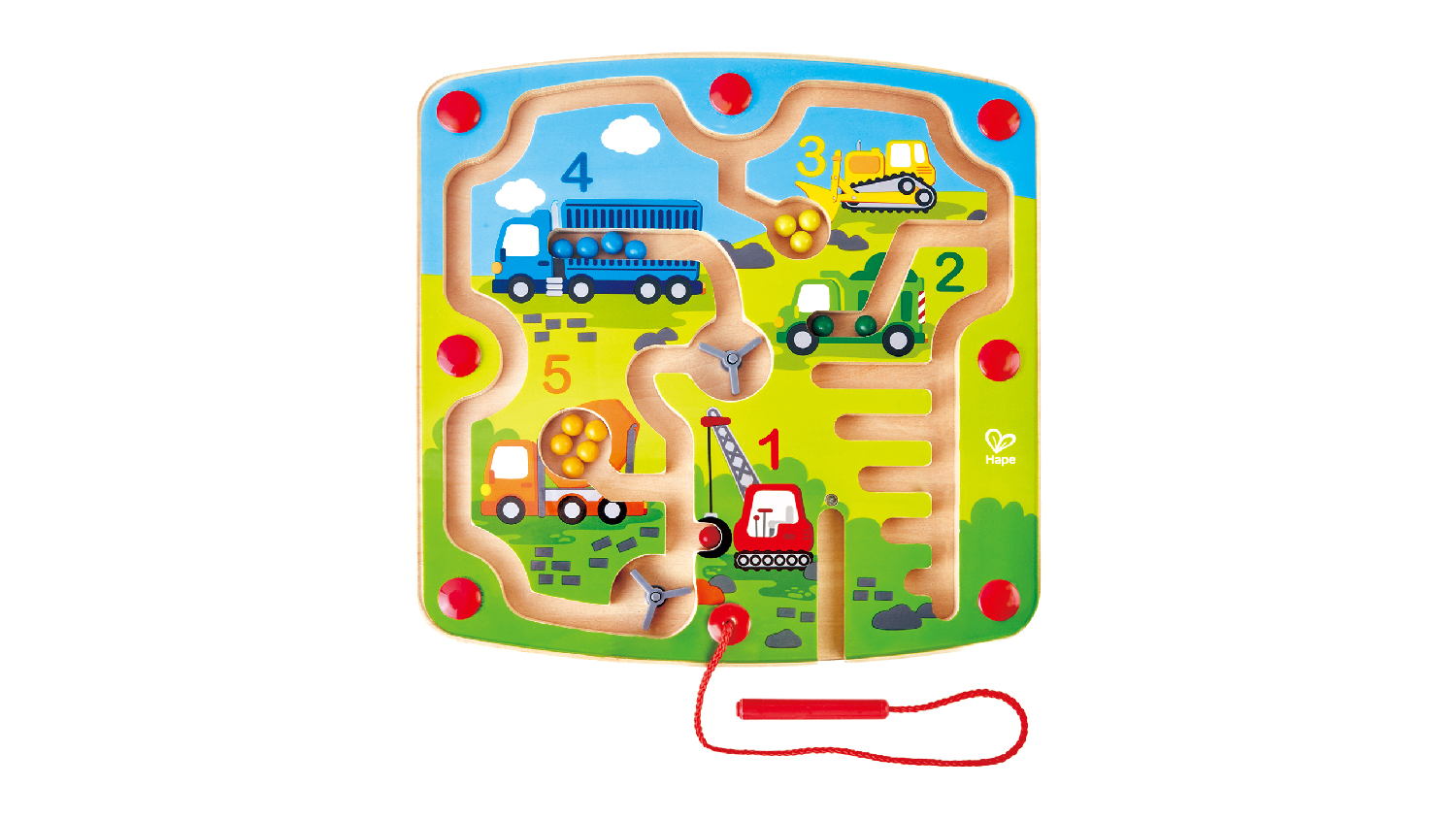 Hape Construction Site Magnetic Ball Maze