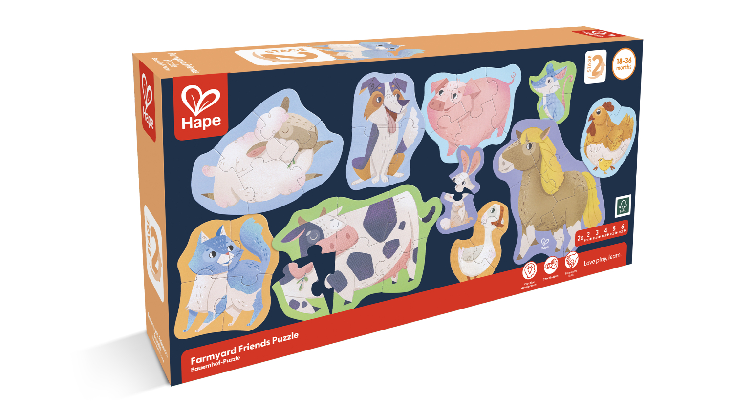 Hape Farmyard Friends Puzzle 20pcs.