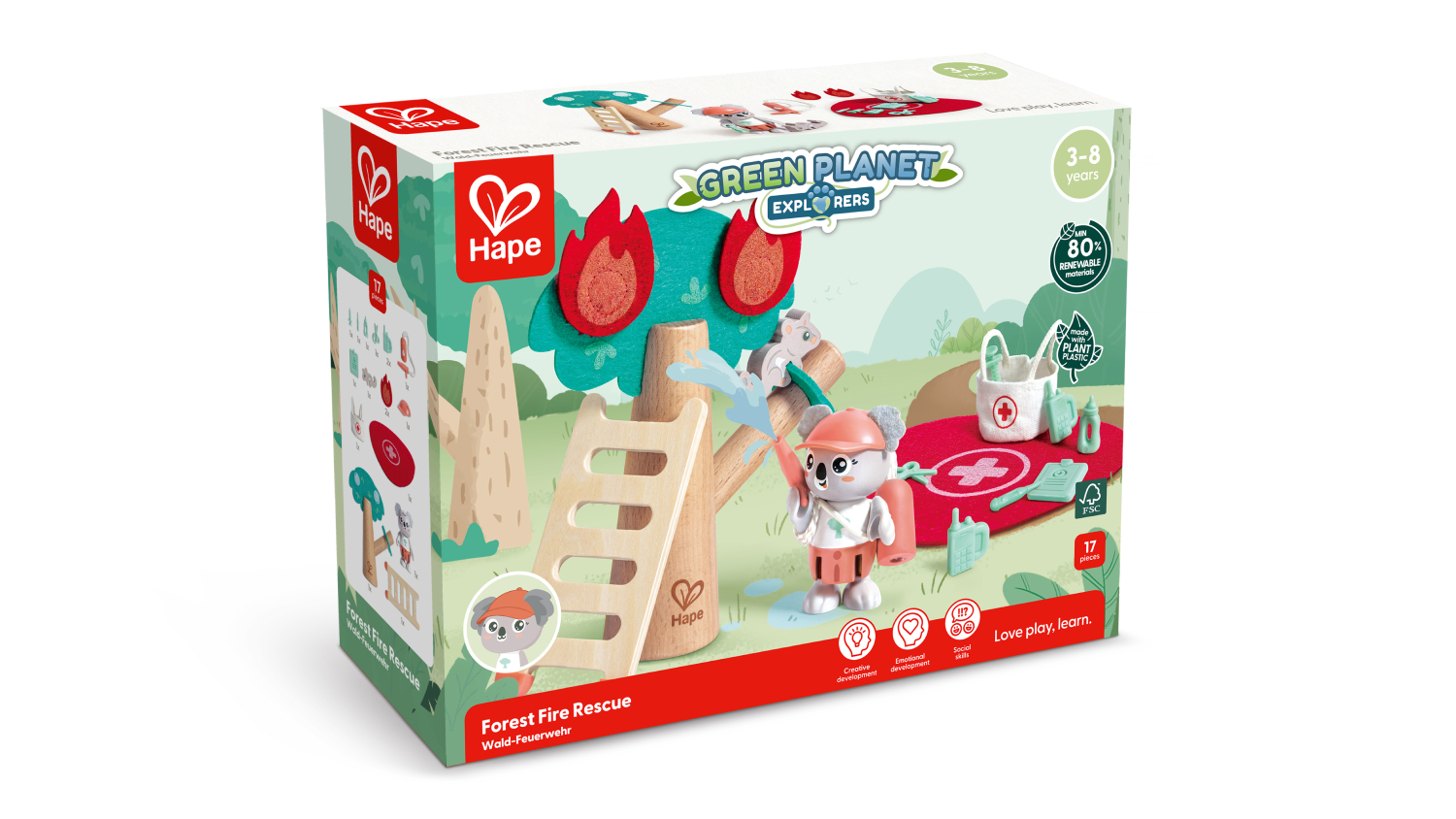 Hape "Green Planet" Bush Fire Fighters Playset