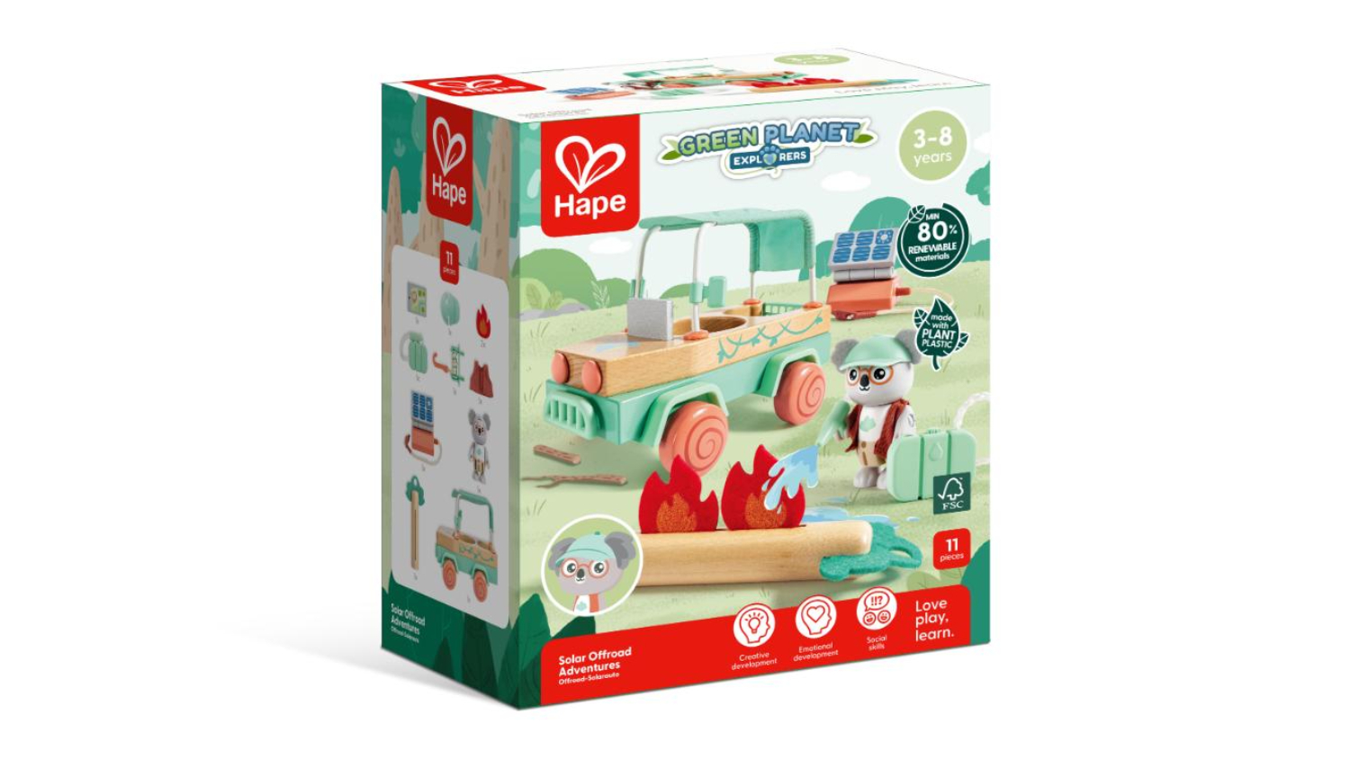 Hape "Green Planet" Solar-Powered Off-Roaders Playset