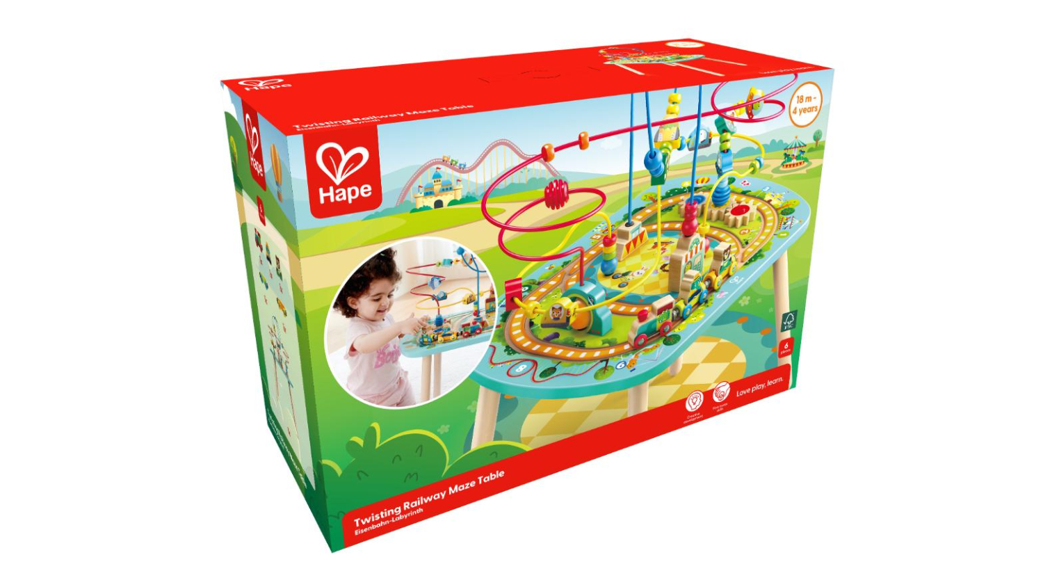 Hape Twisting Railway Activity Maze Playtable