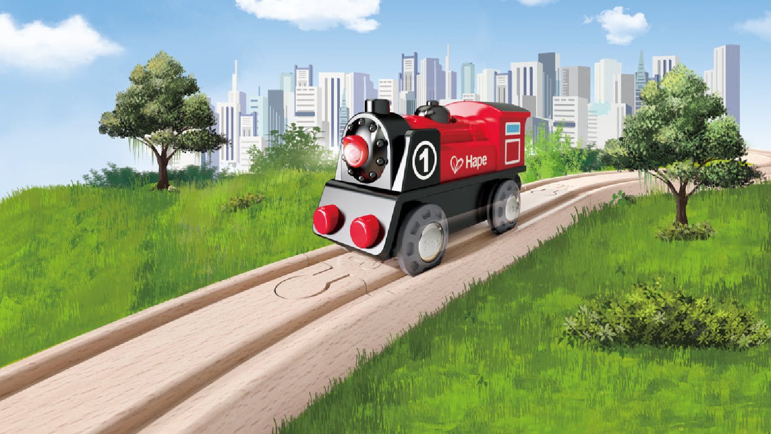 Hape Battery-Powered Railway Engine - No. 1