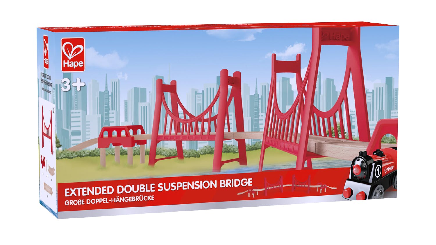 Hape Railway Extended Suspension Bridge Accessory