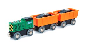 Hape Diesel-Era Freight Engine & Carriage Set 3pcs.