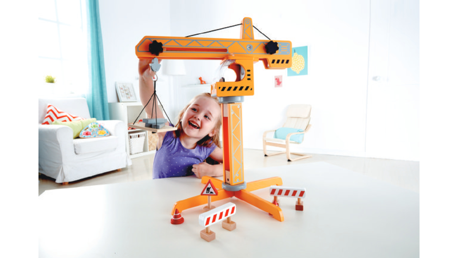 Hape Interactive Lift Crane