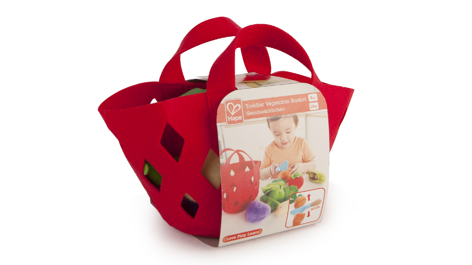 Hape Plush Play Food - Veggie Basket