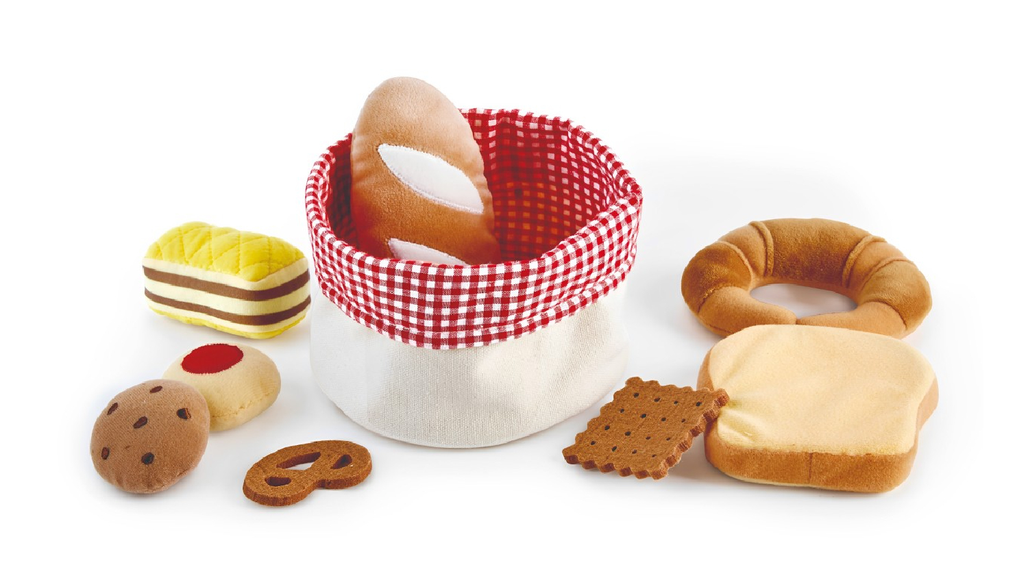 Hape Plush Play Food - Bread Basket