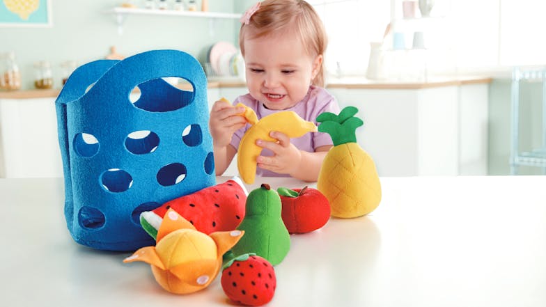 Hape Plush Play Food - Fruit Basket