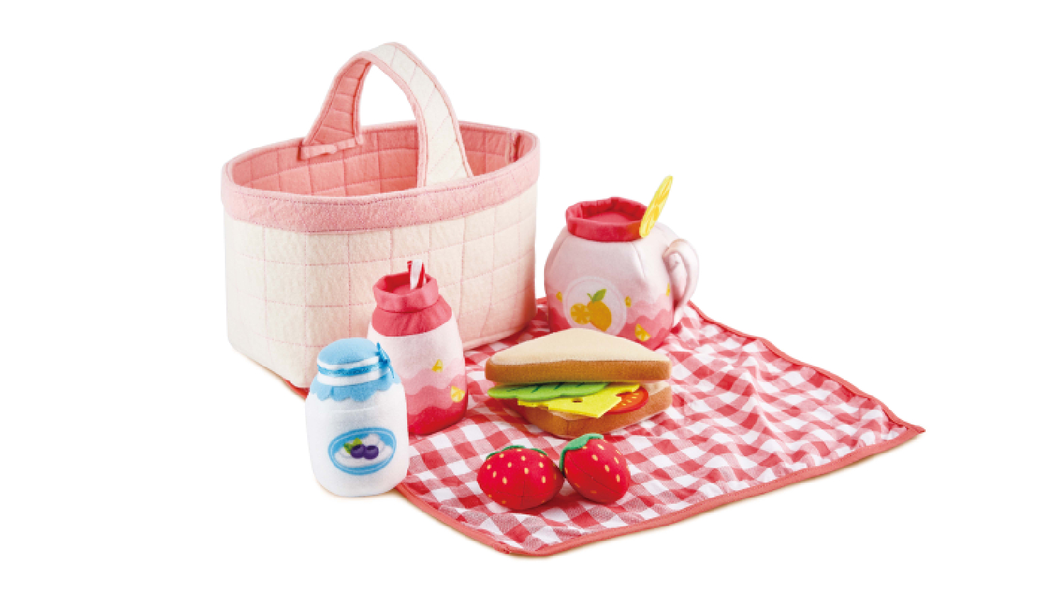 Hape Plush Play Food - Picnic Basket