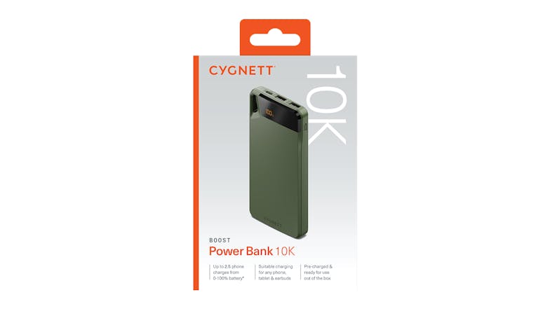 Cygnett ChargeUp Boost (4th Gen) 10,000mAh Power Bank - Green