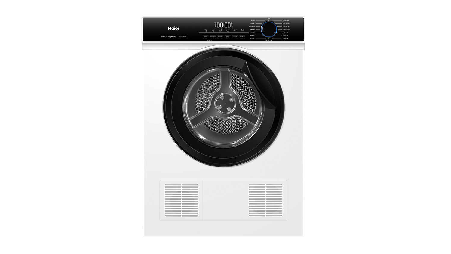 Haier 6kg Sensor Vented Dryer with 15 Programs - White (HDV60AWW1)