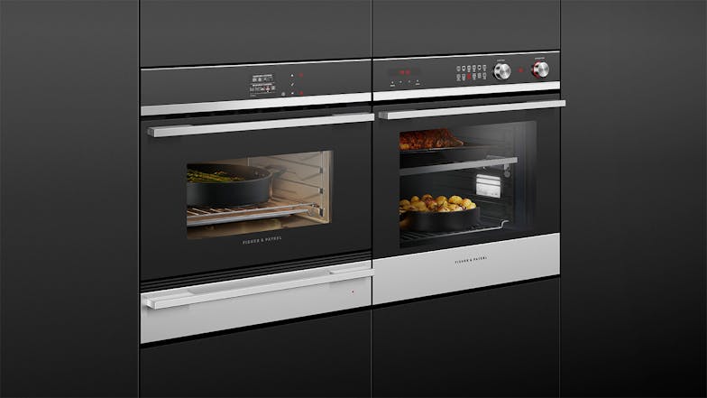 Fisher & Paykel 37L 9 Function Combination Built-In Microwave Oven - Black (Series 9/OM60NDB1)