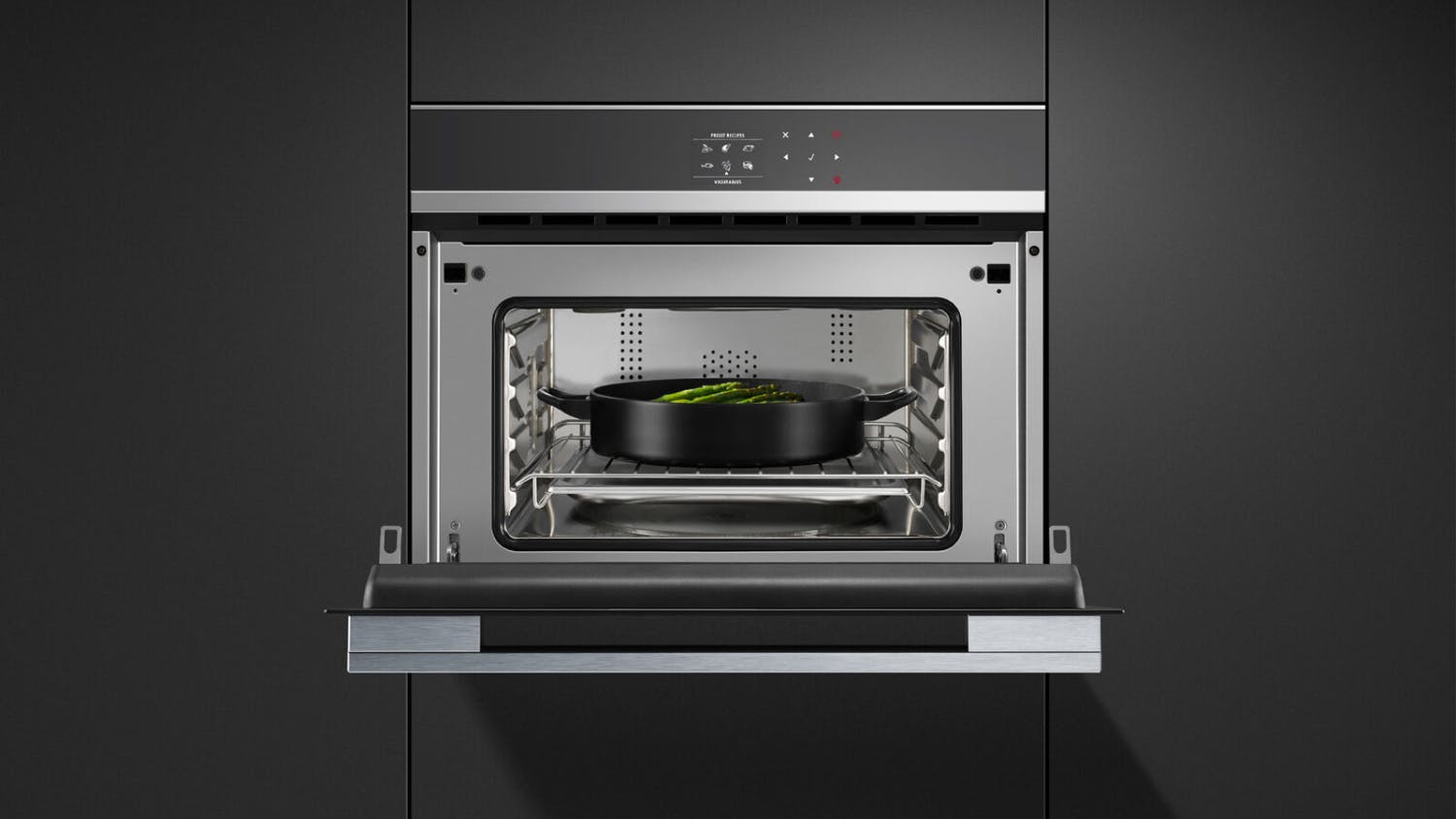 Fisher & Paykel 37L 9 Function Combination Built-In Microwave Oven - Black (Series 9/OM60NDB1)