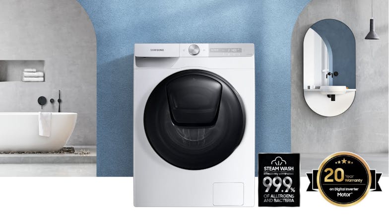 Samsung 9.5kg 22 Program Front Loading Washing Machine - White (WW95T754DBT)