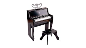 Hape Learning Piano with Light-Up Guide, Stool - Black
