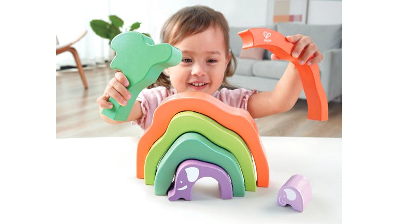 Hape Wooden Safari Elephant Stacking Blocks