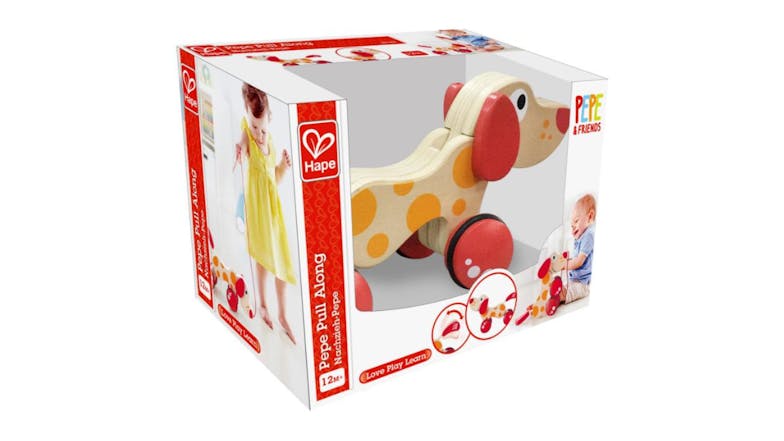 Hape Pepe the Wooden Pull-Along Dog