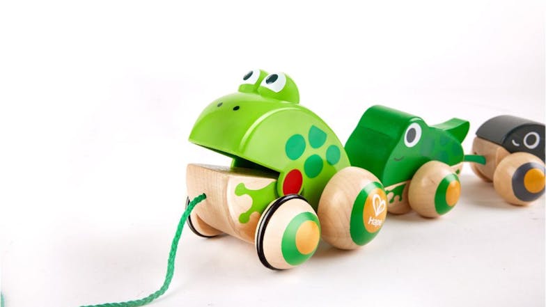 Hape Pull-Along Frog Family