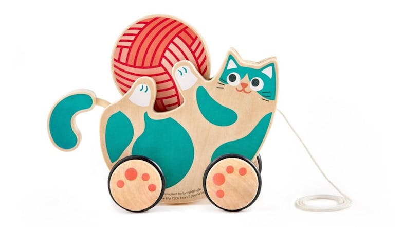 Hape Pull-Along Roll & Rattle Kitten