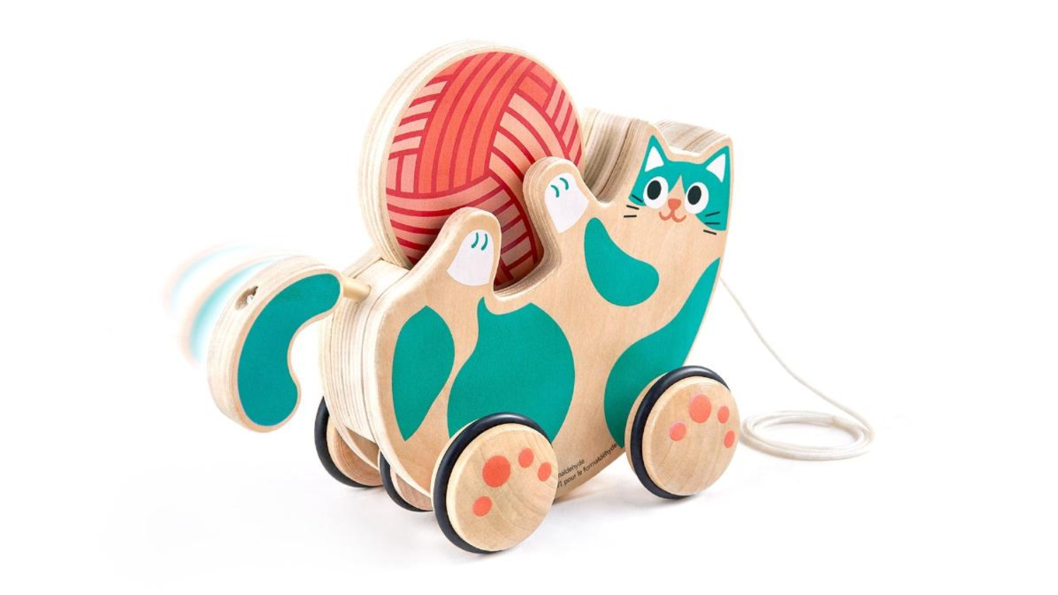 Hape Pull-Along Roll & Rattle Kitten