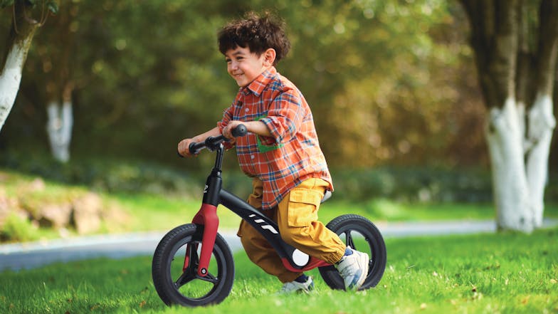 Hape Shock-Absorbing Beginner Balance Bike - Red/Black