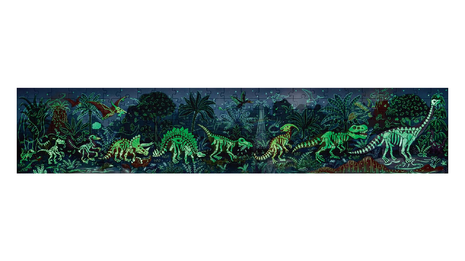 Hape Glow-In-The-Dark Dinosaur Puzzle 200pcs.