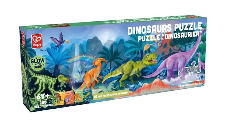 Hape Glow-In-The-Dark Dinosaur Puzzle 200pcs.